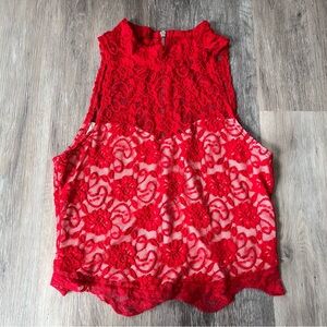 Sexy Red Lace Top